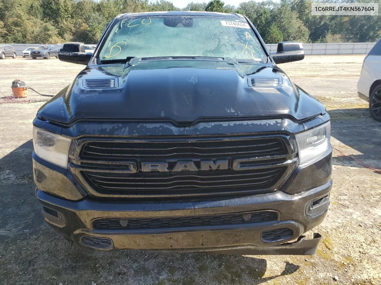 2019 Ram 1500 Laramie VIN: 1C6RREJT4KN567604 Lot: 73740604