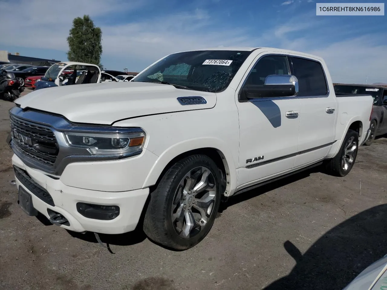 2019 Ram 1500 Limited VIN: 1C6RREHT8KN616986 Lot: 73767064