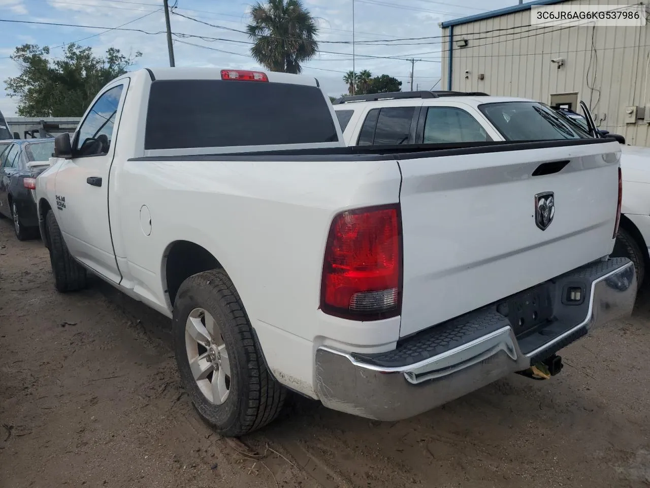 2019 Ram 1500 Classic Tradesman VIN: 3C6JR6AG6KG537986 Lot: 73773674