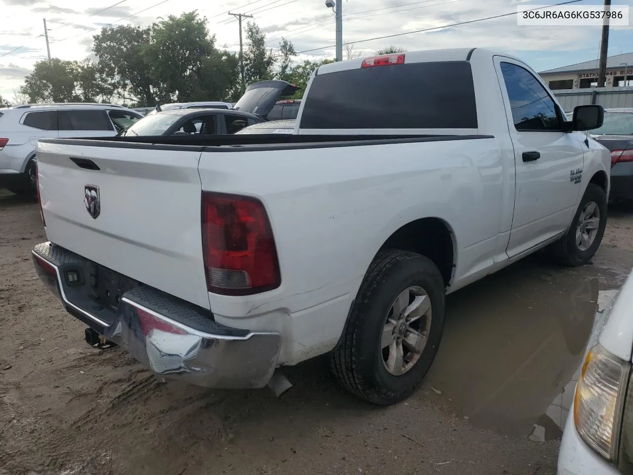 2019 Ram 1500 Classic Tradesman VIN: 3C6JR6AG6KG537986 Lot: 73773674