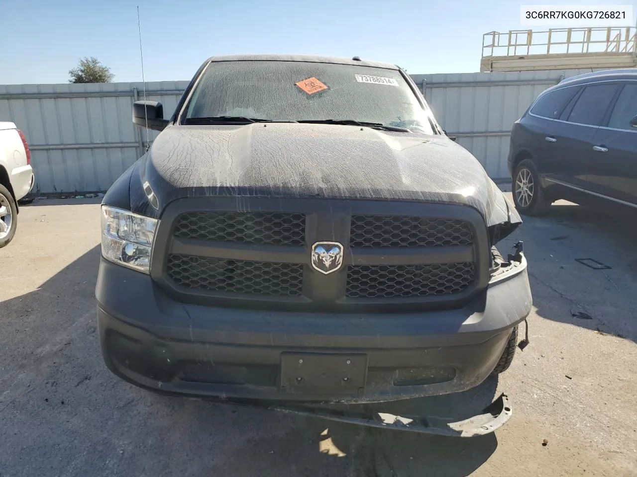 2019 Ram 1500 Classic Tradesman VIN: 3C6RR7KG0KG726821 Lot: 73788514