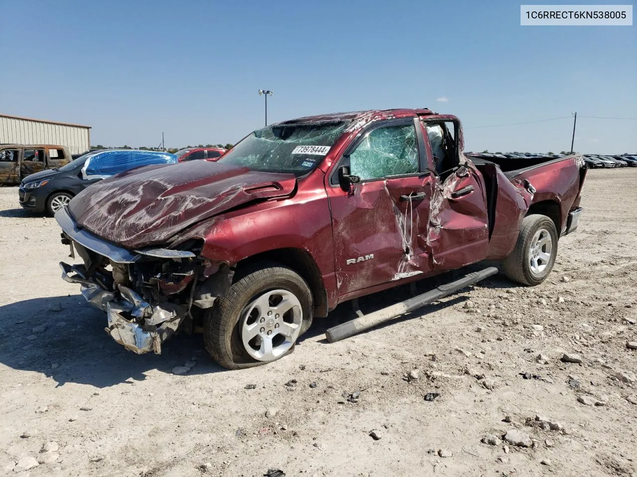 2019 Ram 1500 Tradesman VIN: 1C6RRECT6KN538005 Lot: 73978444