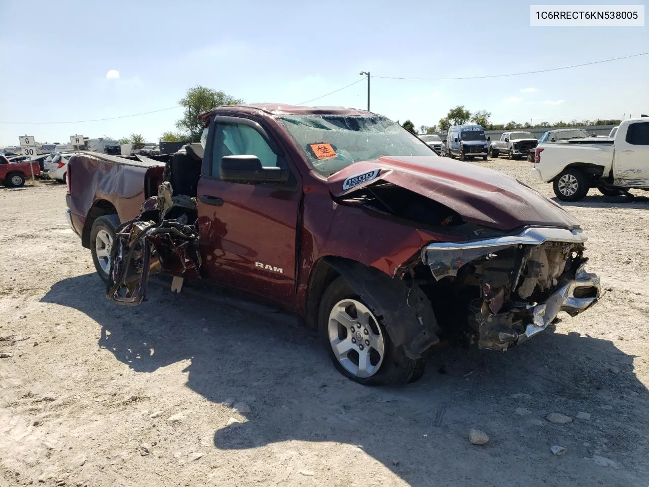 2019 Ram 1500 Tradesman VIN: 1C6RRECT6KN538005 Lot: 73978444