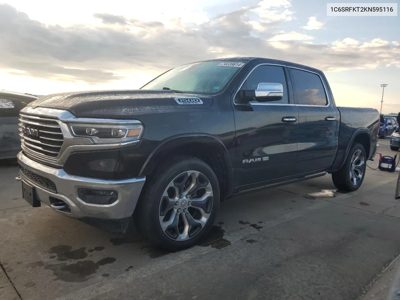 2019 Ram 1500 Longhorn VIN: 1C6SRFKT2KN595116 Lot: 74039814