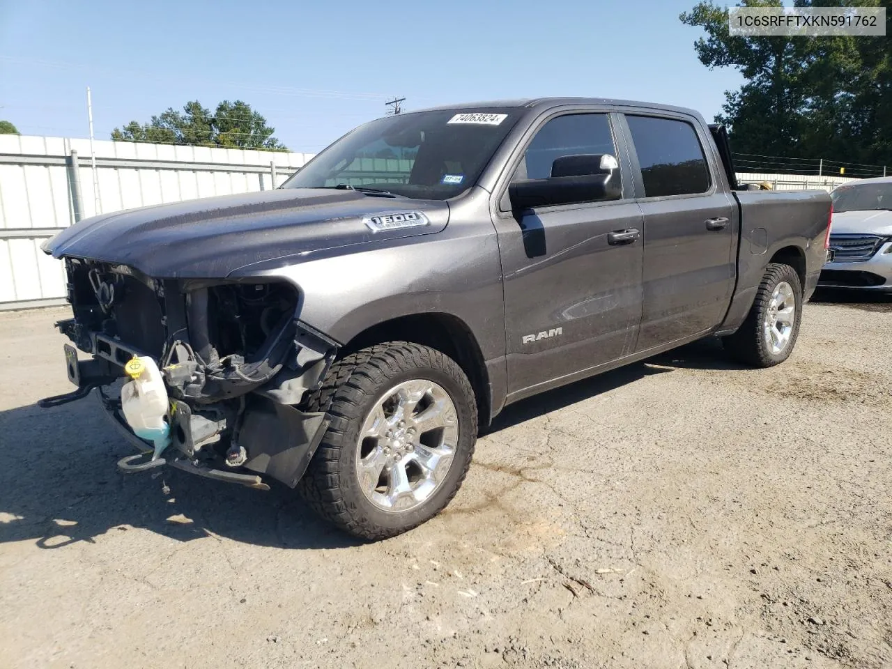 2019 Ram 1500 Big Horn/Lone Star VIN: 1C6SRFFTXKN591762 Lot: 74063824