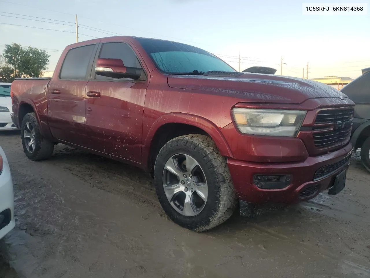 2019 Ram 1500 Laramie VIN: 1C6SRFJT6KN814368 Lot: 74064564