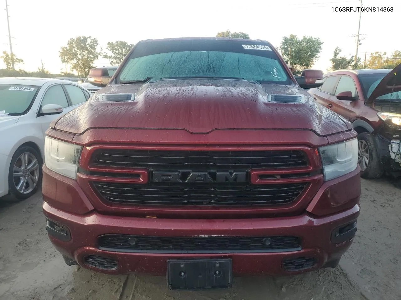 2019 Ram 1500 Laramie VIN: 1C6SRFJT6KN814368 Lot: 74064564