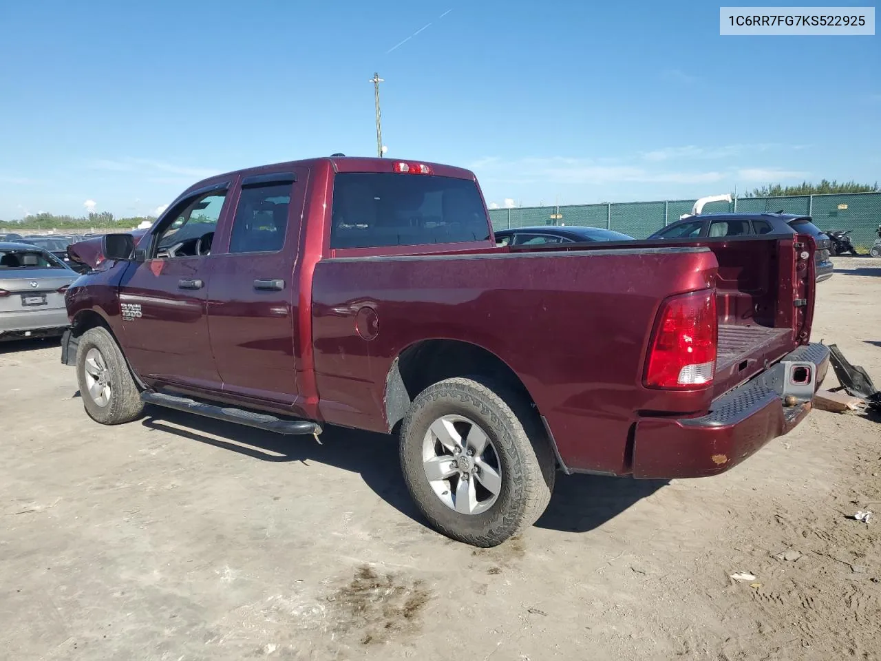 2019 Ram 1500 Classic Tradesman VIN: 1C6RR7FG7KS522925 Lot: 74184694