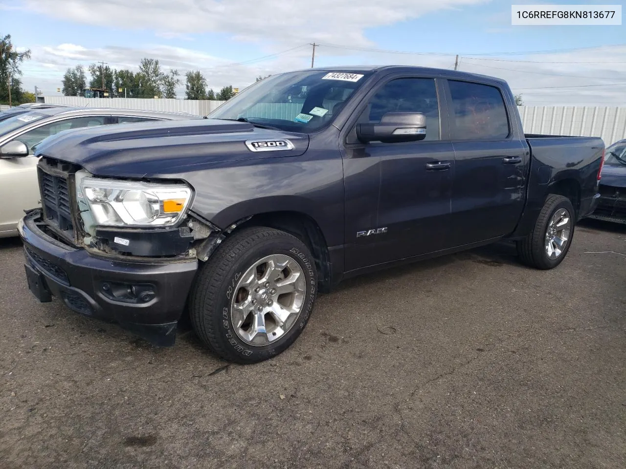 2019 Ram 1500 Big Horn/Lone Star VIN: 1C6RREFG8KN813677 Lot: 74327684