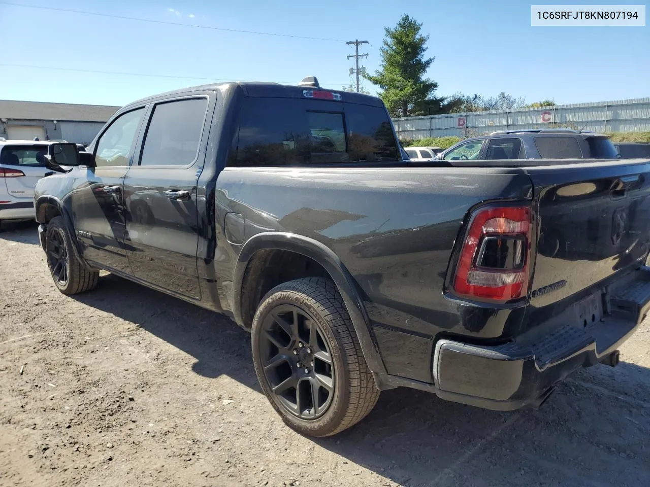 2019 Ram 1500 Laramie VIN: 1C6SRFJT8KN807194 Lot: 74428004