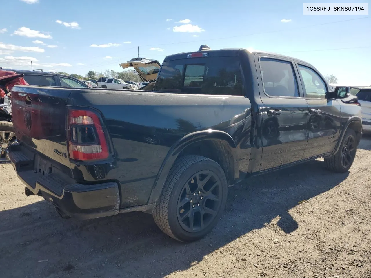 2019 Ram 1500 Laramie VIN: 1C6SRFJT8KN807194 Lot: 74428004