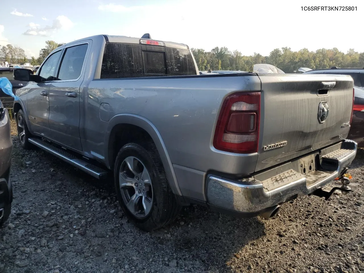 2019 Ram 1500 Laramie VIN: 1C6SRFRT3KN725801 Lot: 74445724