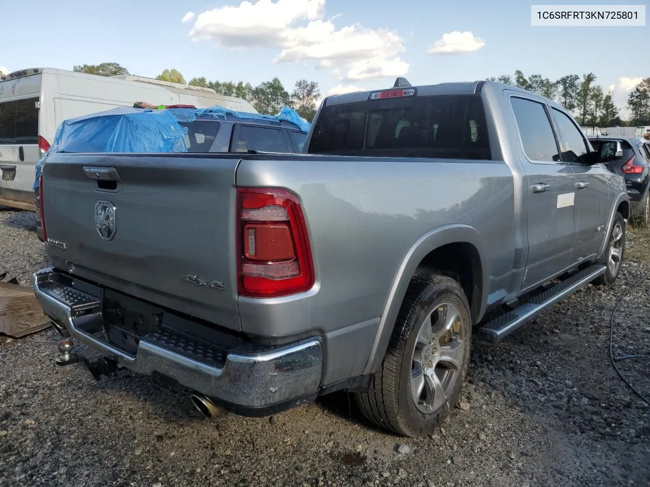 2019 Ram 1500 Laramie VIN: 1C6SRFRT3KN725801 Lot: 74445724