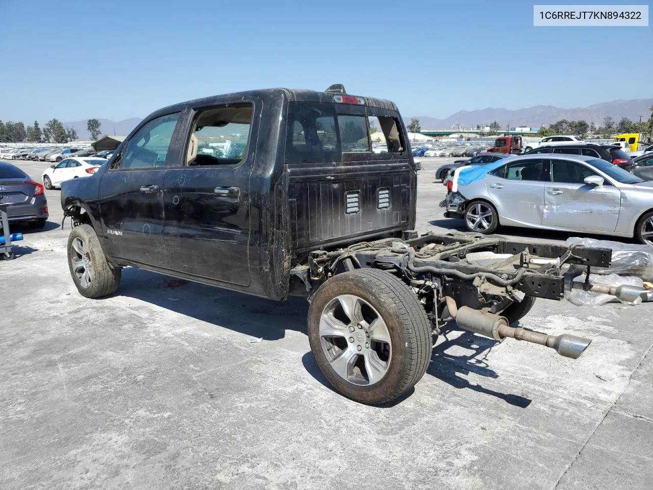 2019 Ram 1500 Laramie VIN: 1C6RREJT7KN894322 Lot: 74529254