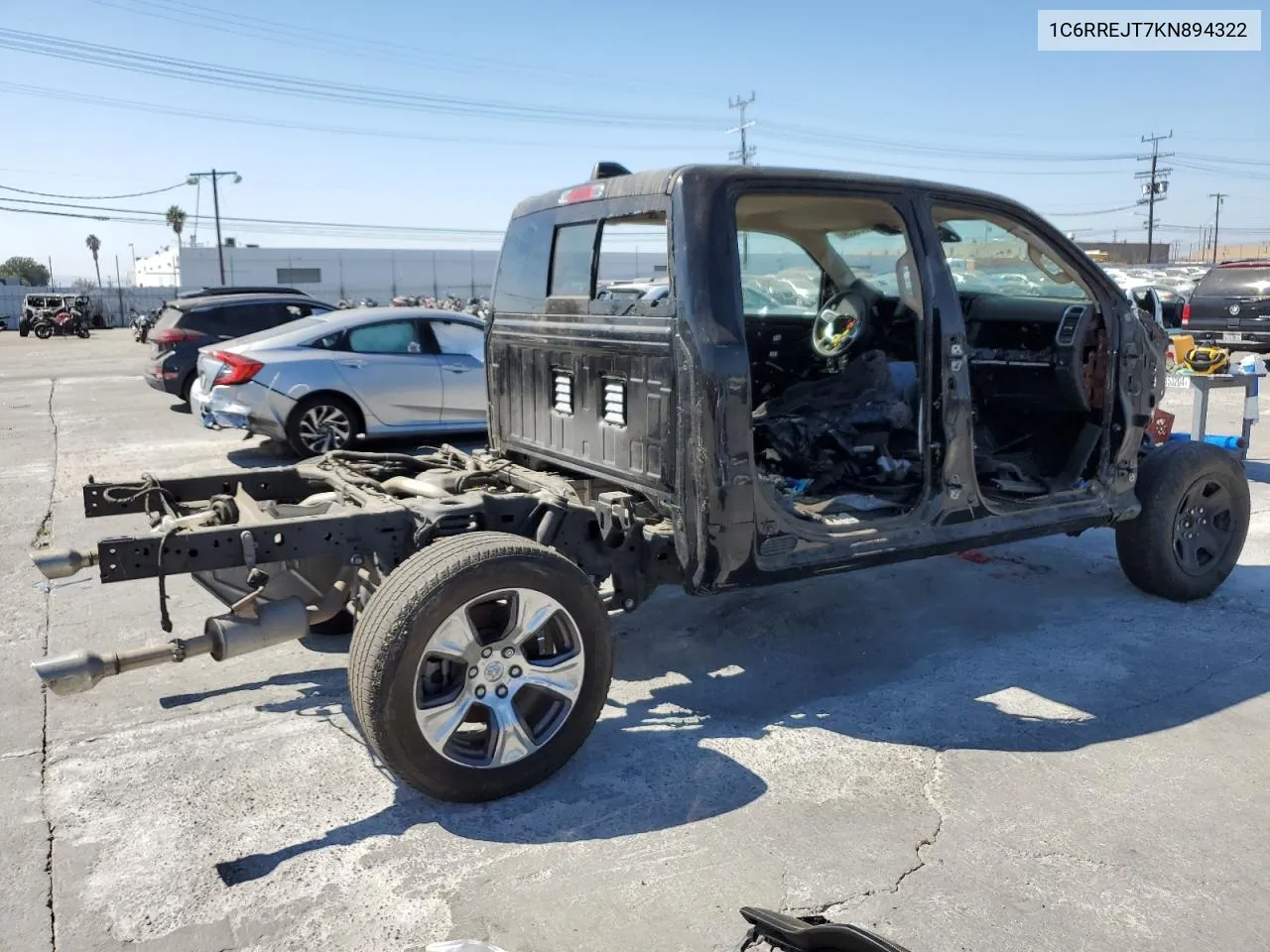 2019 Ram 1500 Laramie VIN: 1C6RREJT7KN894322 Lot: 74529254