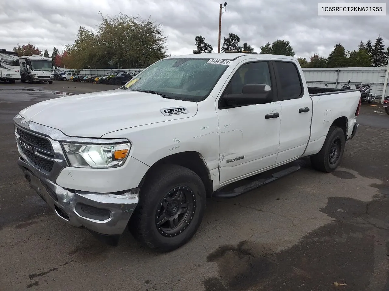 2019 Ram 1500 Tradesman VIN: 1C6SRFCT2KN621955 Lot: 74845524