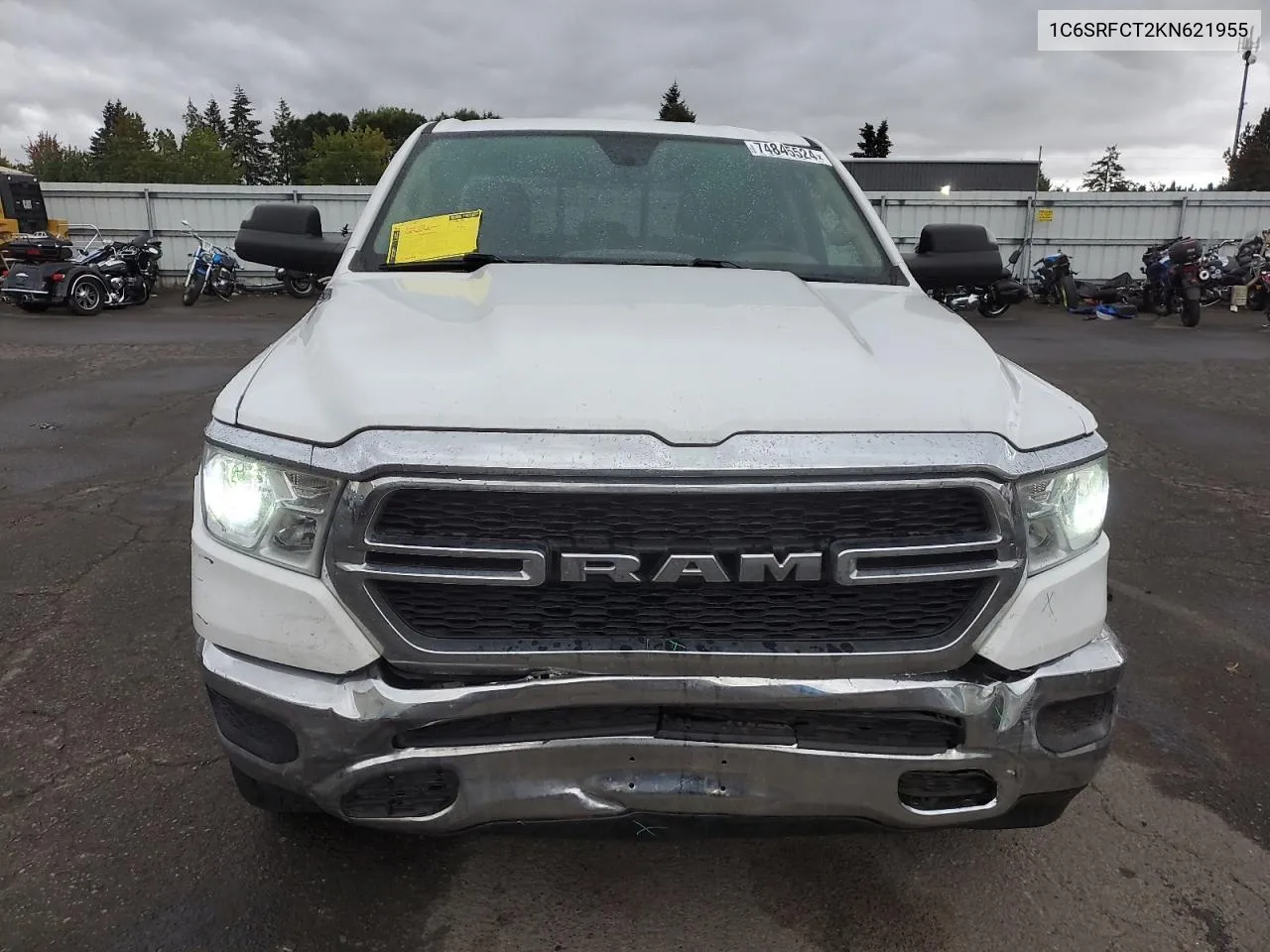 2019 Ram 1500 Tradesman VIN: 1C6SRFCT2KN621955 Lot: 74845524