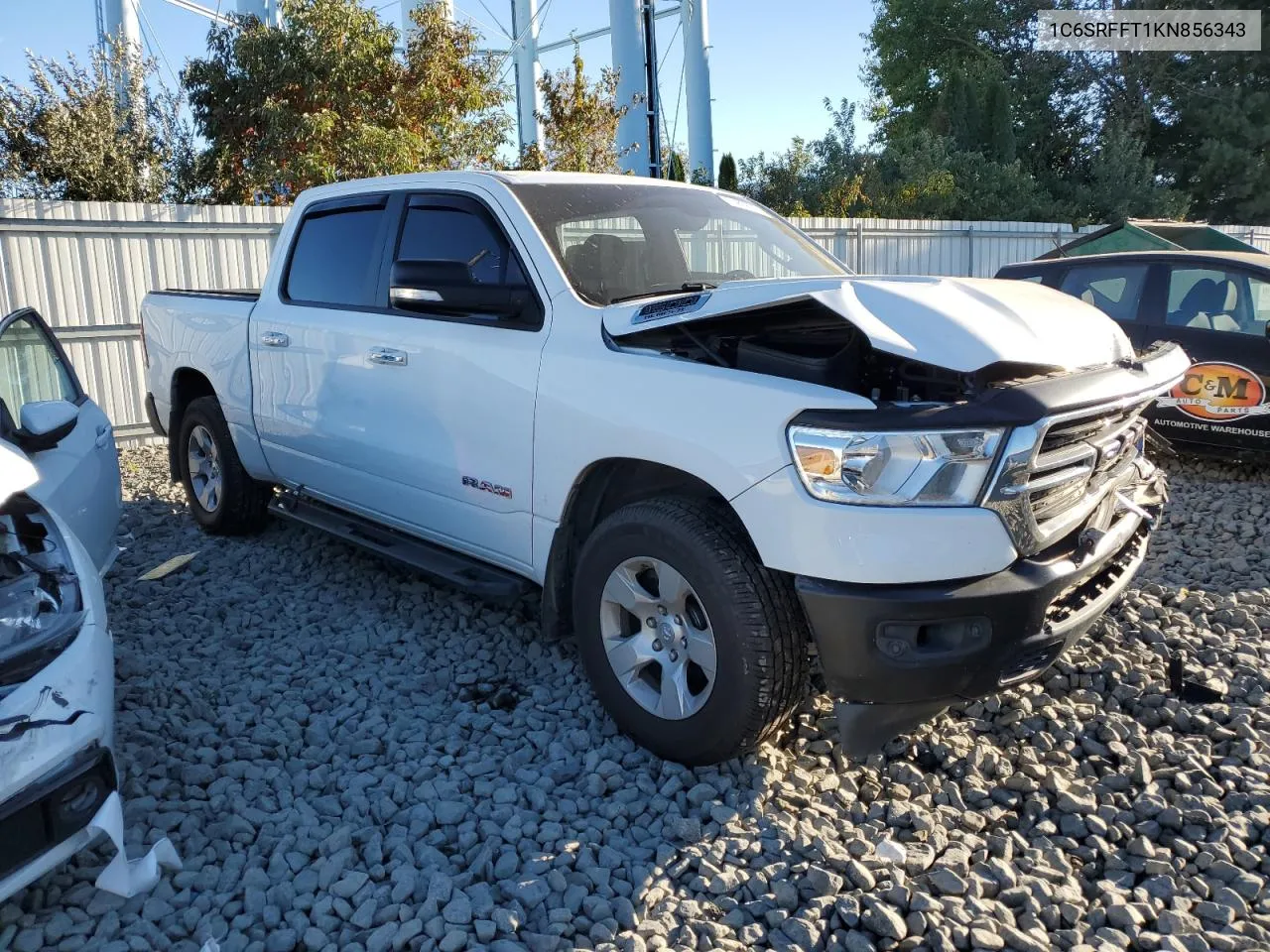 2019 Ram 1500 Big Horn/Lone Star VIN: 1C6SRFFT1KN856343 Lot: 74898224