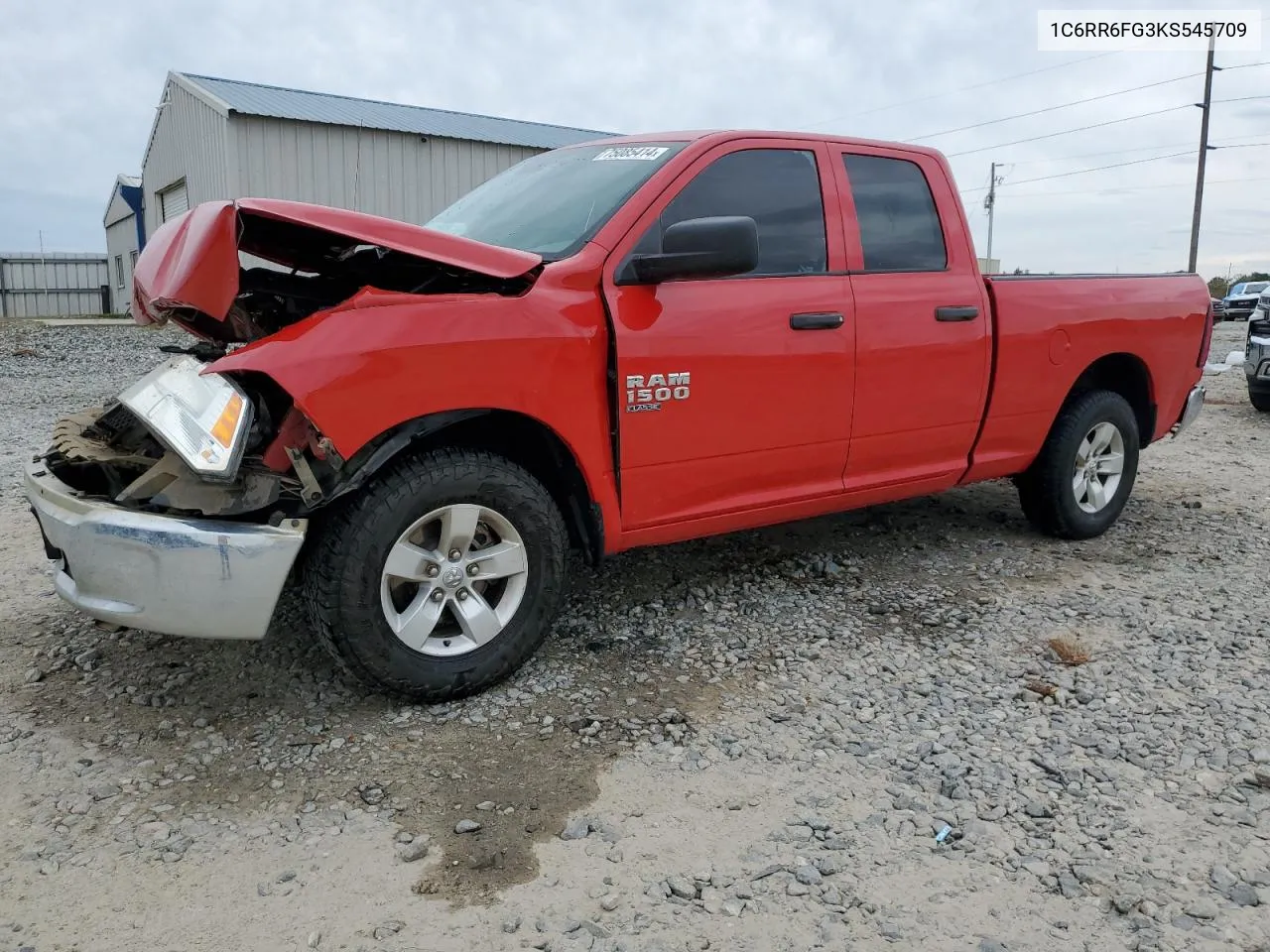 2019 Ram 1500 Classic Tradesman VIN: 1C6RR6FG3KS545709 Lot: 75085414