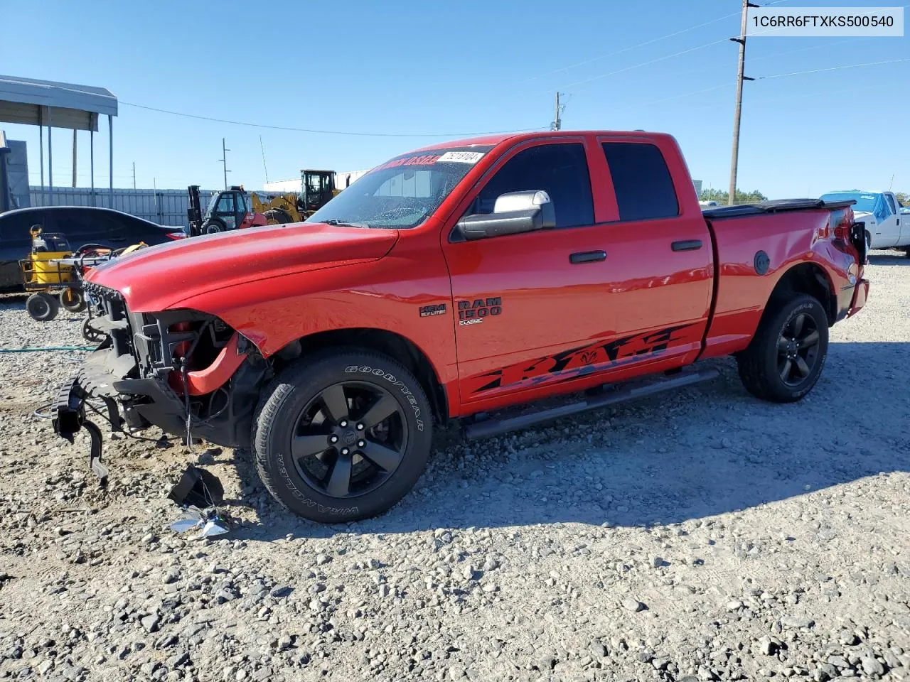 2019 Ram 1500 Classic Tradesman VIN: 1C6RR6FTXKS500540 Lot: 75218104