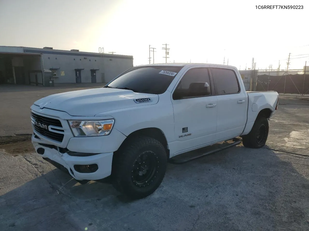 2019 Ram 1500 Big Horn/Lone Star VIN: 1C6RREFT7KN590223 Lot: 75266334