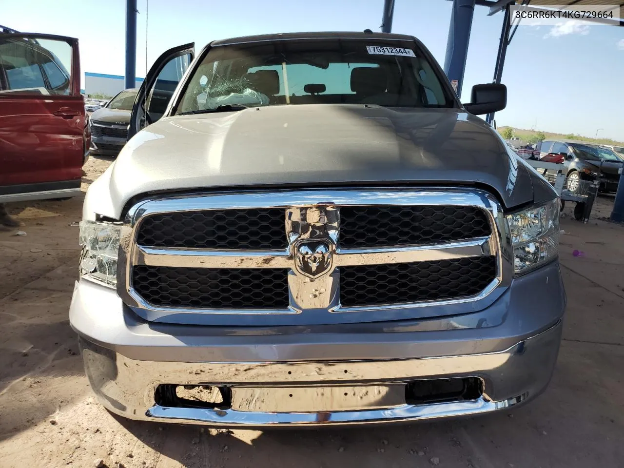 2019 Ram 1500 Classic Tradesman VIN: 3C6RR6KT4KG729664 Lot: 75312344