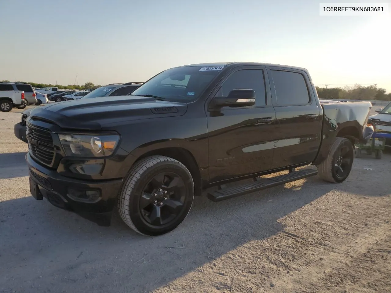 2019 Ram 1500 Big Horn/Lone Star VIN: 1C6RREFT9KN683681 Lot: 75352474