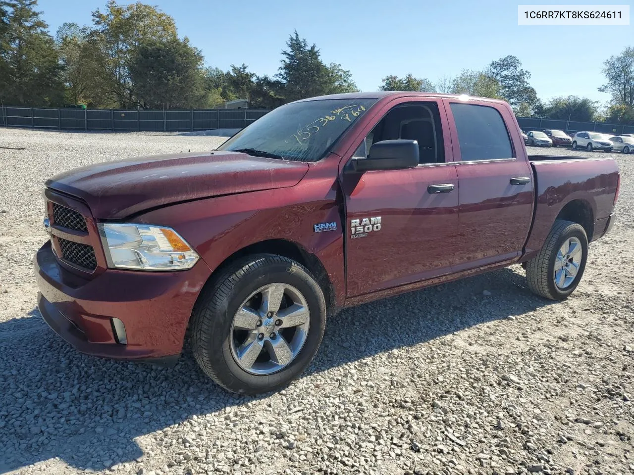 2019 Ram 1500 Classic Tradesman VIN: 1C6RR7KT8KS624611 Lot: 75536964