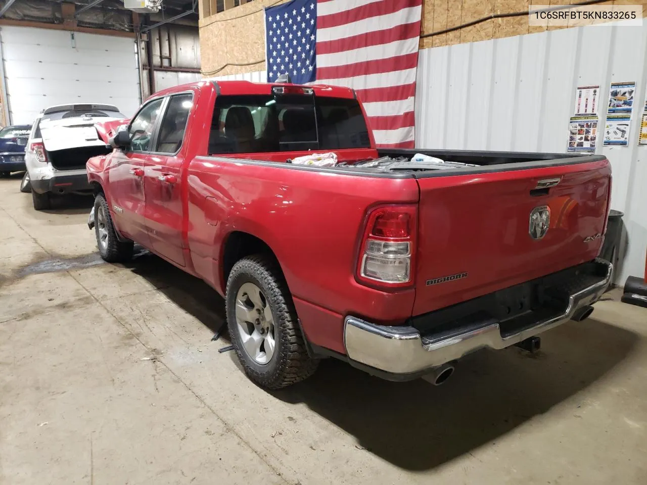 2019 Ram 1500 Big Horn/Lone Star VIN: 1C6SRFBT5KN833265 Lot: 75597834