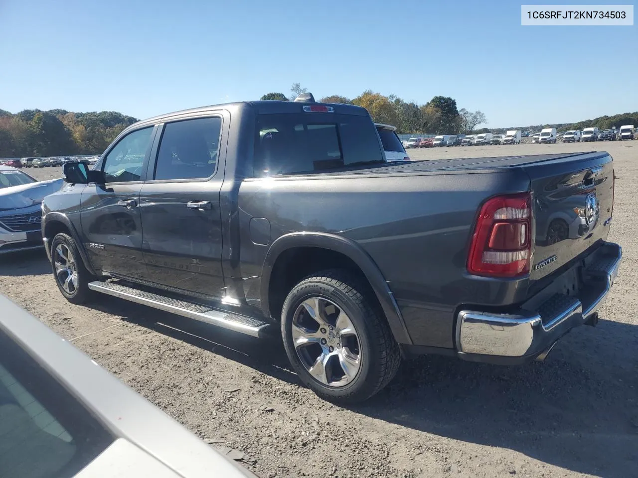 2019 Ram 1500 Laramie VIN: 1C6SRFJT2KN734503 Lot: 75602454