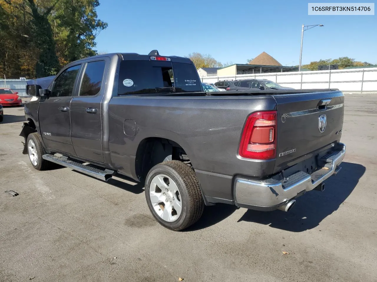 2019 Ram 1500 Big Horn/Lone Star VIN: 1C6SRFBT3KN514706 Lot: 75640824