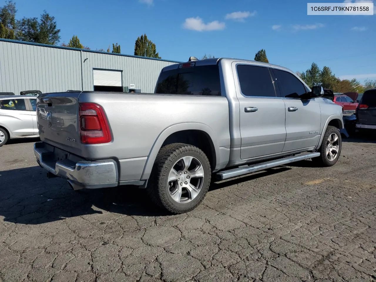 2019 Ram 1500 Laramie VIN: 1C6SRFJT9KN781558 Lot: 75730014