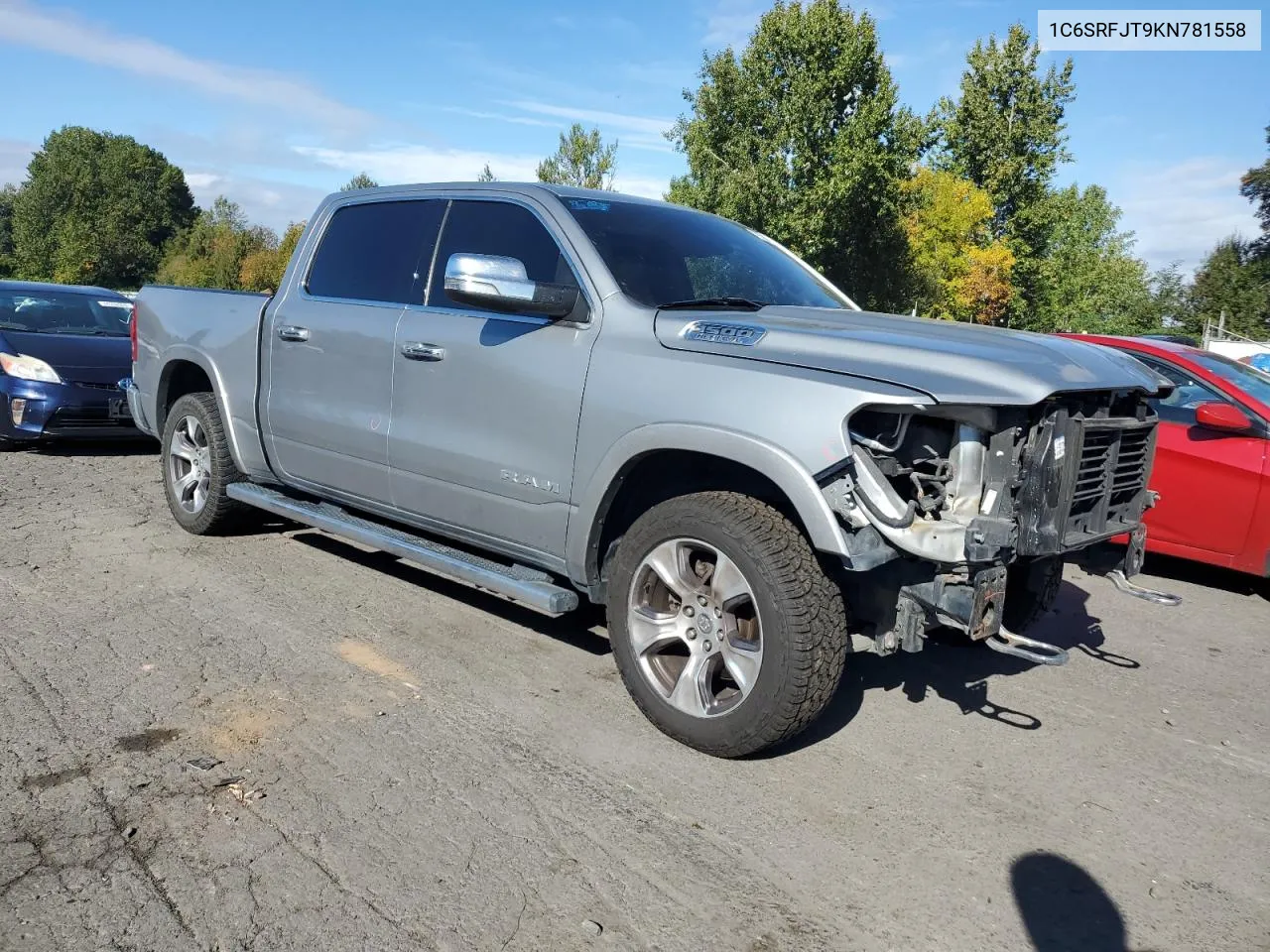 2019 Ram 1500 Laramie VIN: 1C6SRFJT9KN781558 Lot: 75730014