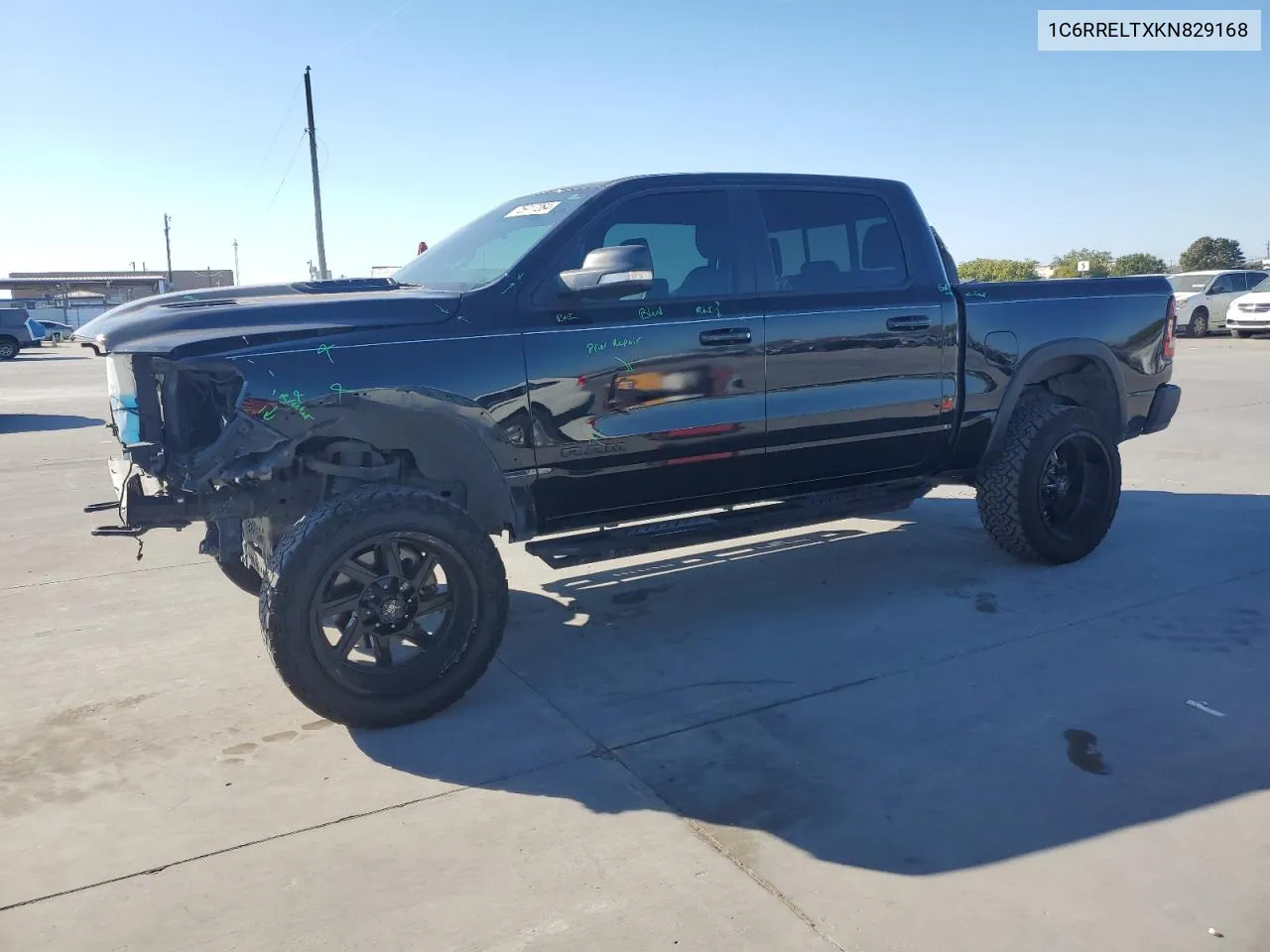 2019 Ram 1500 Rebel VIN: 1C6RRELTXKN829168 Lot: 75917264