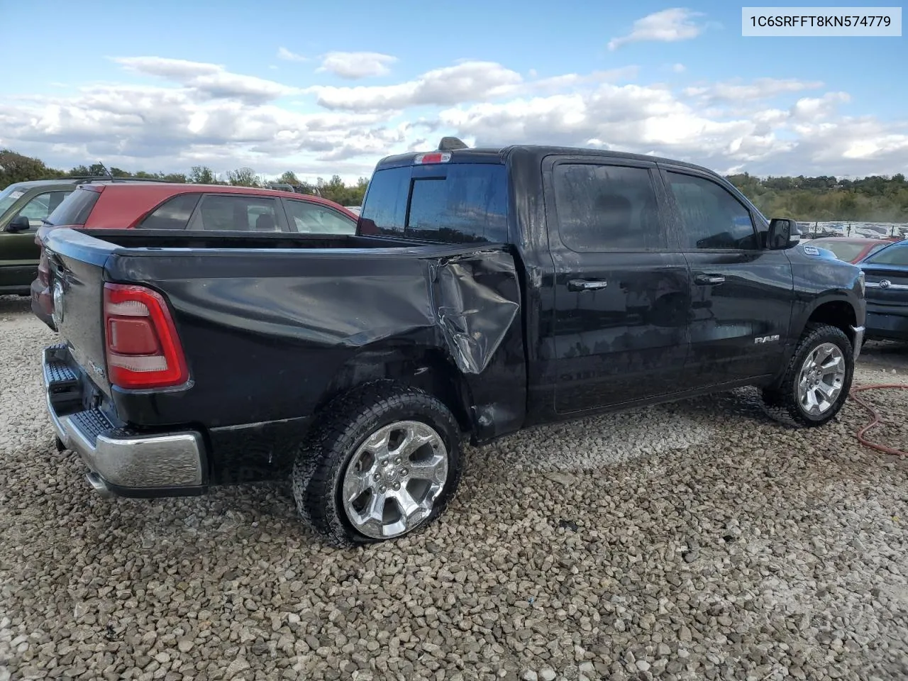 2019 Ram 1500 Big Horn/Lone Star VIN: 1C6SRFFT8KN574779 Lot: 75953474