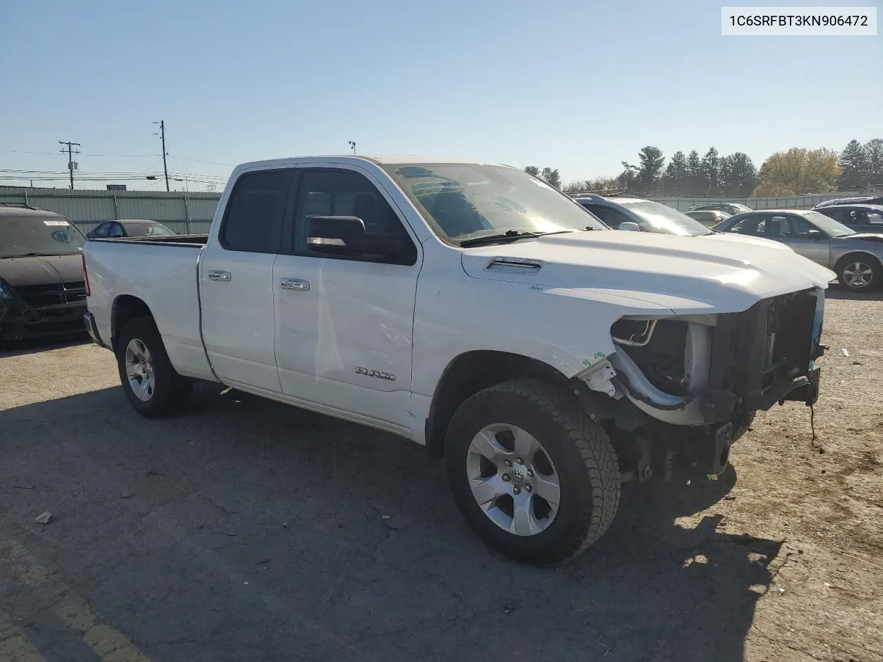 2019 Ram 1500 Big Horn/Lone Star VIN: 1C6SRFBT3KN906472 Lot: 76477194