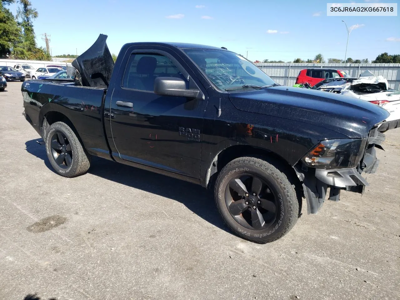 2019 Ram 1500 Classic Tradesman VIN: 3C6JR6AG2KG667618 Lot: 76557104