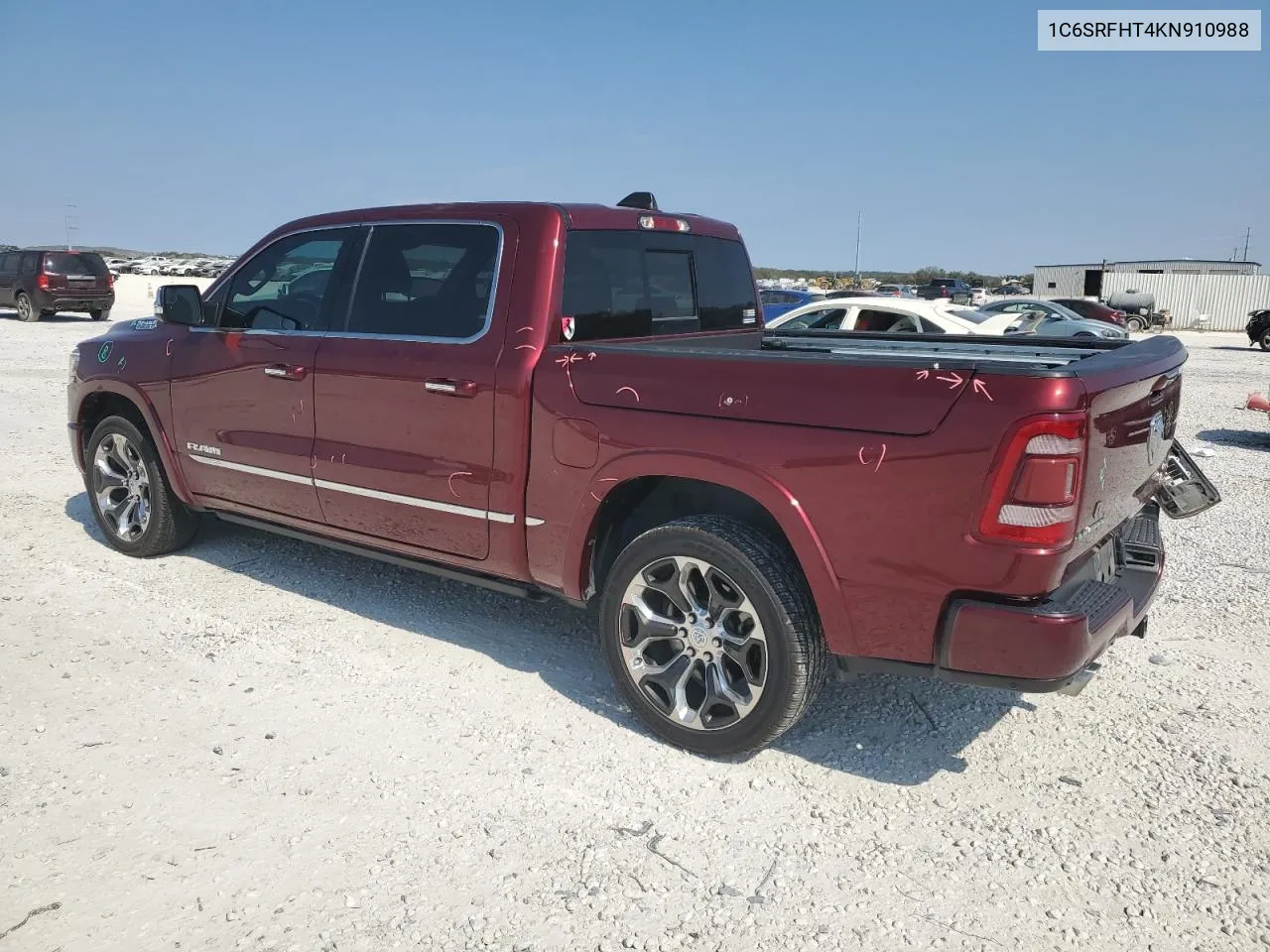 2019 Ram 1500 Limited VIN: 1C6SRFHT4KN910988 Lot: 76560954