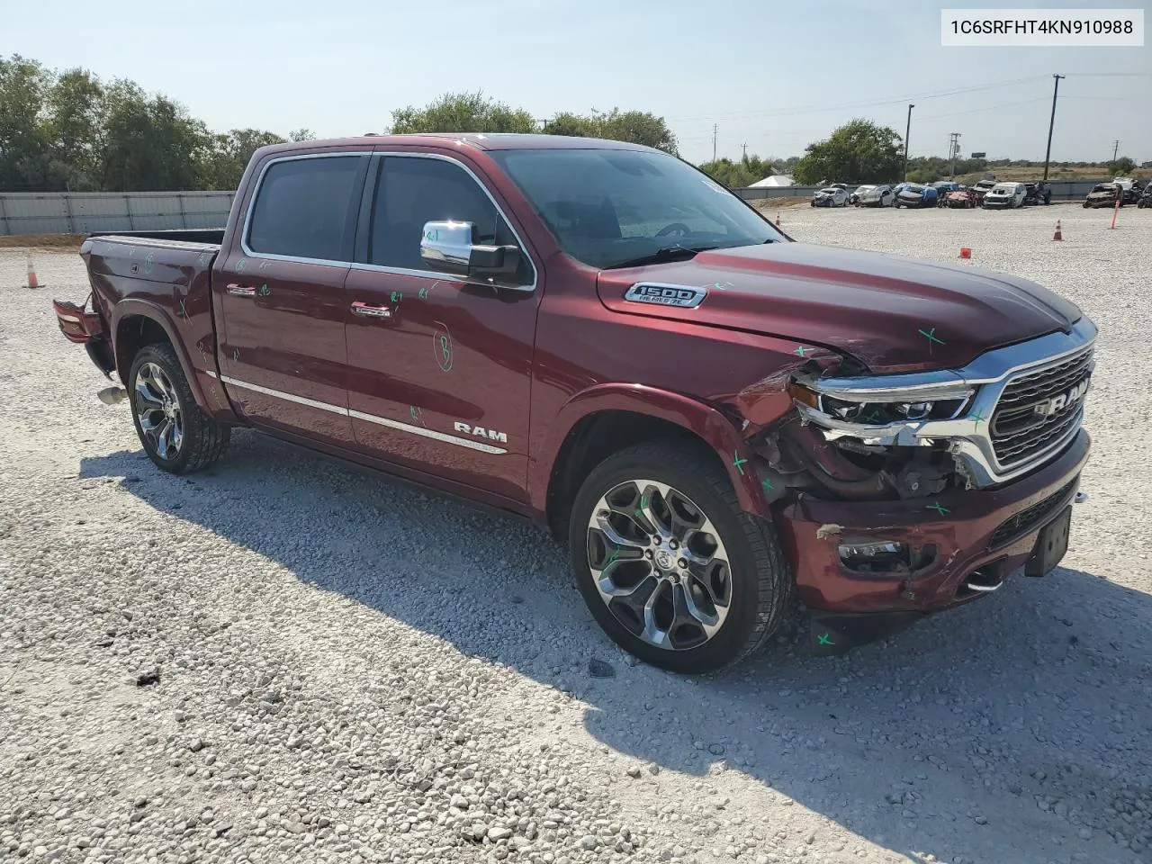 2019 Ram 1500 Limited VIN: 1C6SRFHT4KN910988 Lot: 76560954