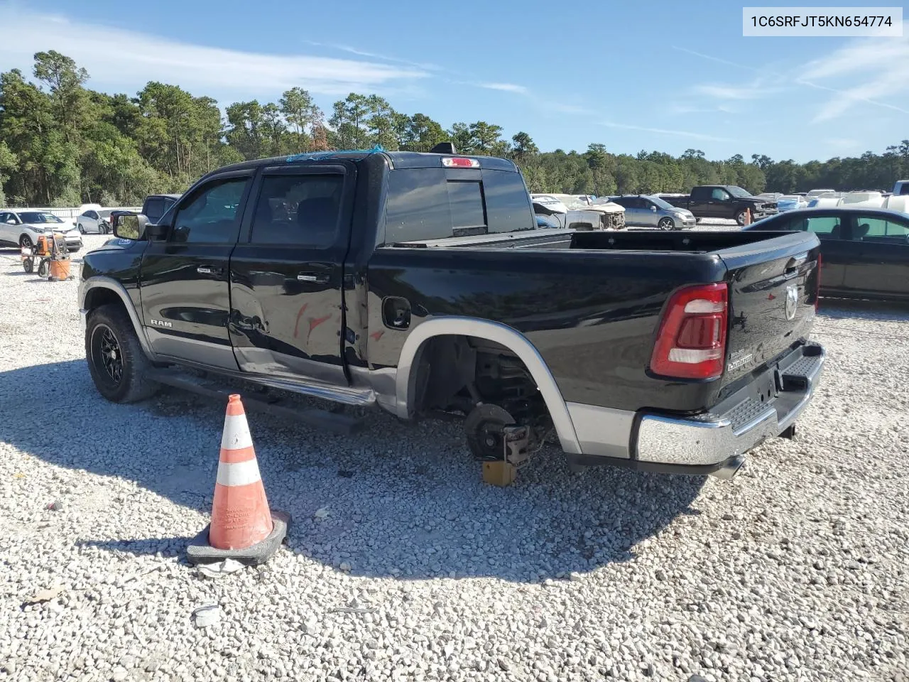 2019 Ram 1500 Laramie VIN: 1C6SRFJT5KN654774 Lot: 76581474