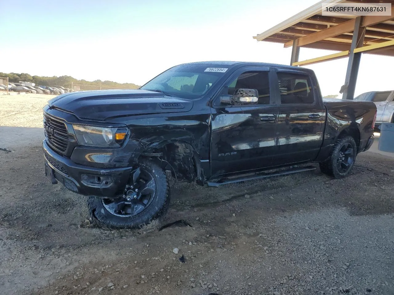 2019 Ram 1500 Big Horn/Lone Star VIN: 1C6SRFFT4KN687631 Lot: 76622654