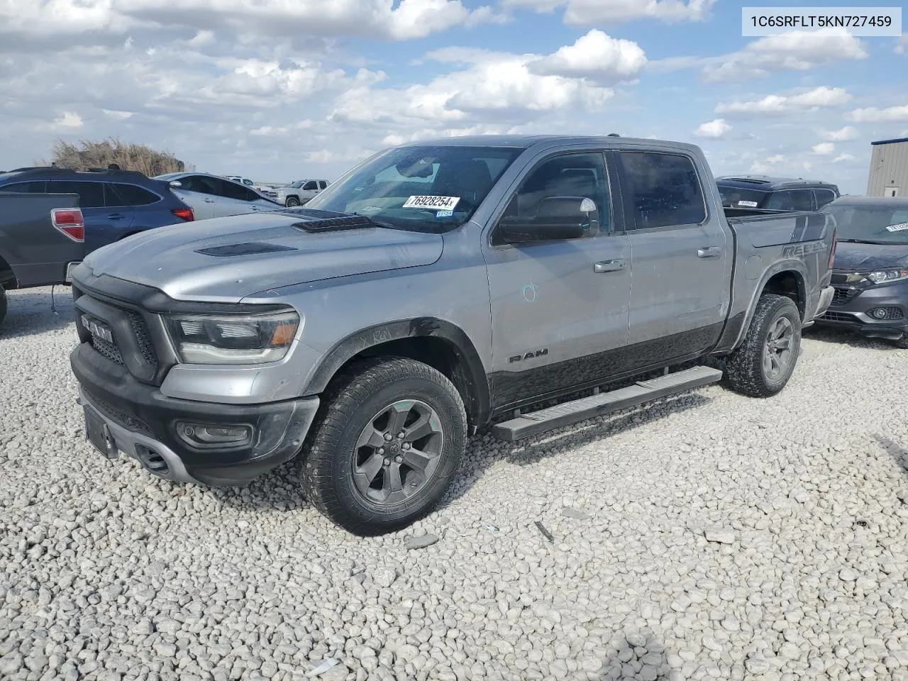 2019 Ram 1500 Rebel VIN: 1C6SRFLT5KN727459 Lot: 76928254