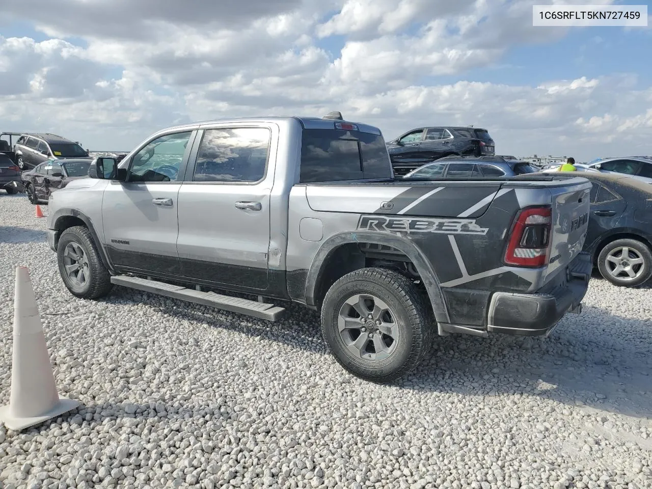 2019 Ram 1500 Rebel VIN: 1C6SRFLT5KN727459 Lot: 76928254