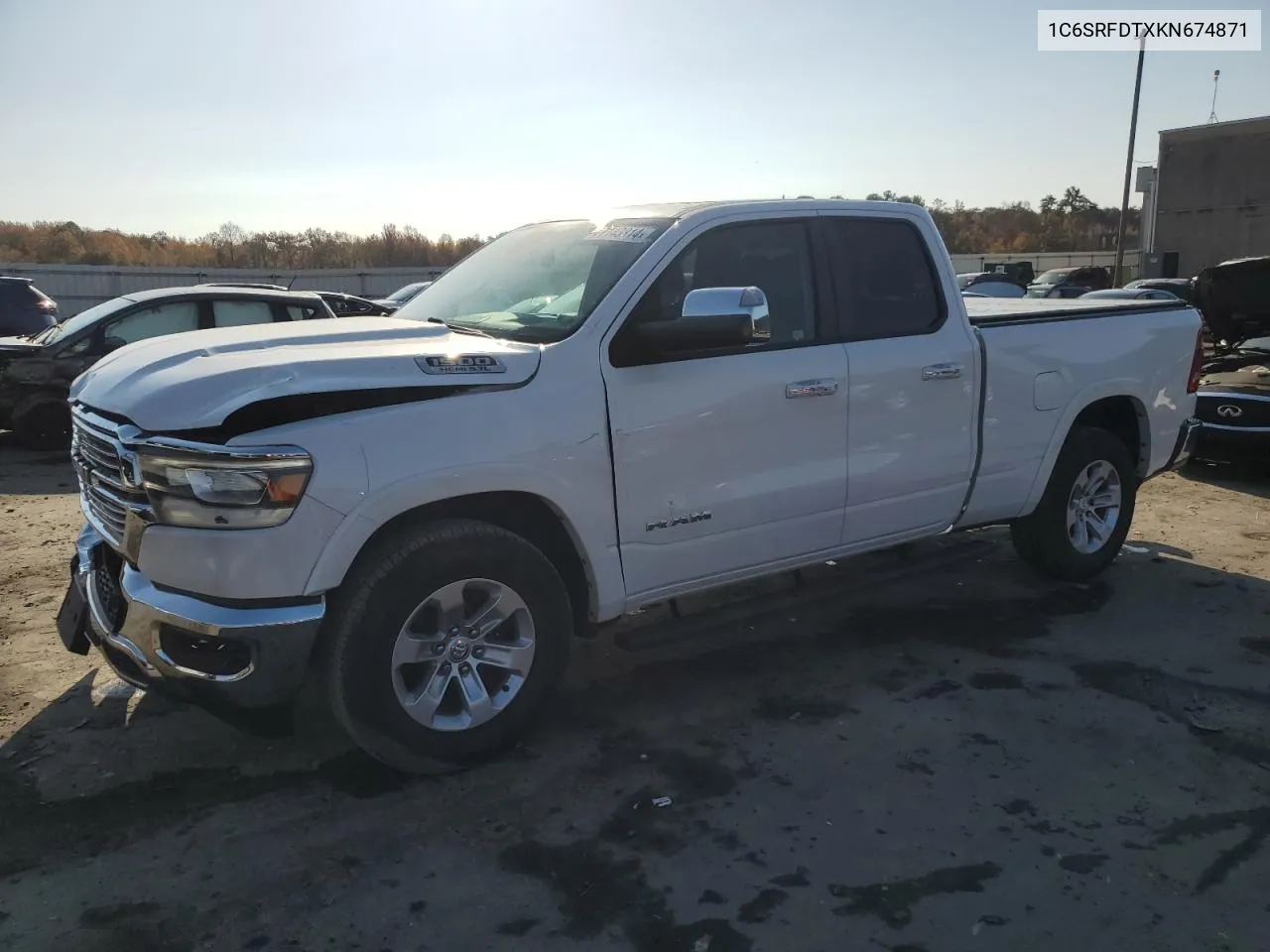 2019 Ram 1500 Laramie VIN: 1C6SRFDTXKN674871 Lot: 77143314