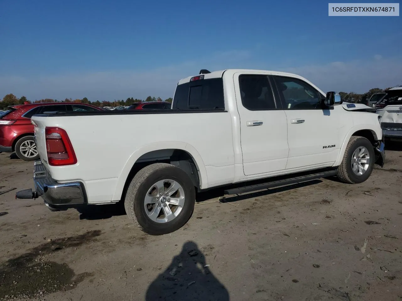 2019 Ram 1500 Laramie VIN: 1C6SRFDTXKN674871 Lot: 77143314