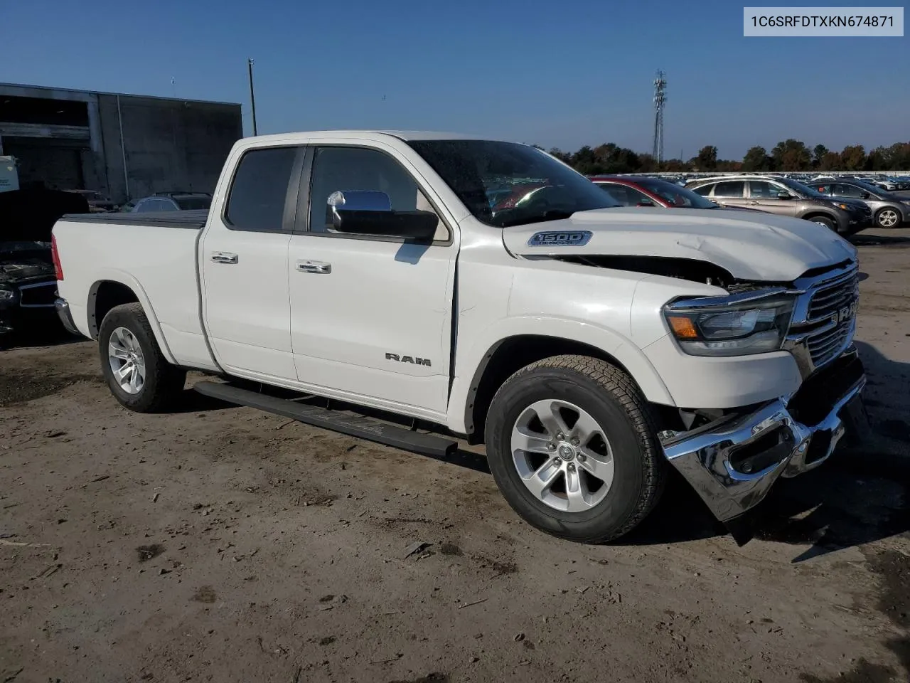 2019 Ram 1500 Laramie VIN: 1C6SRFDTXKN674871 Lot: 77143314