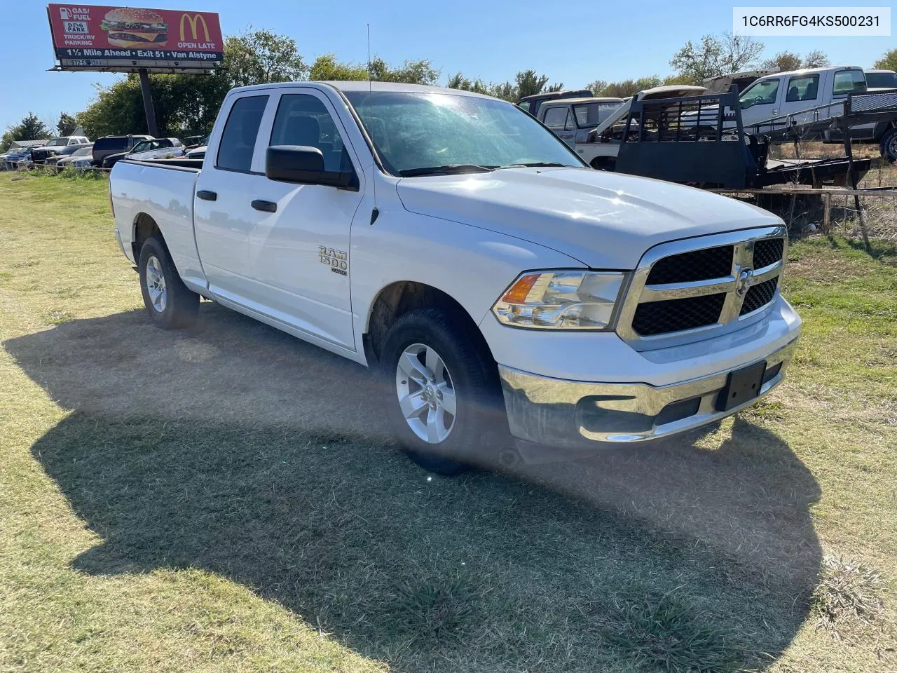 2019 Ram 1500 Classic Tradesman VIN: 1C6RR6FG4KS500231 Lot: 77244394