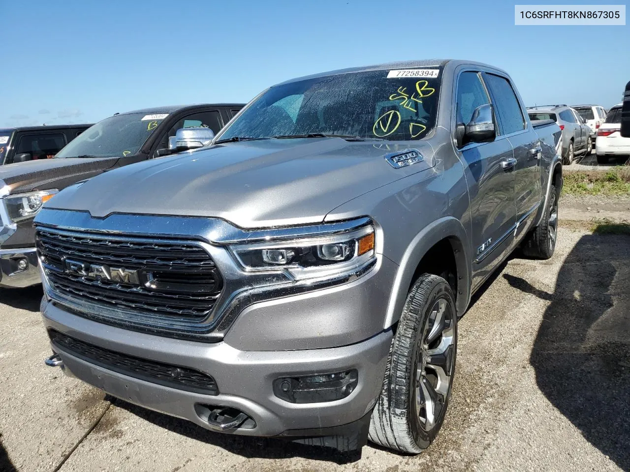 2019 Ram 1500 Limited VIN: 1C6SRFHT8KN867305 Lot: 77258394