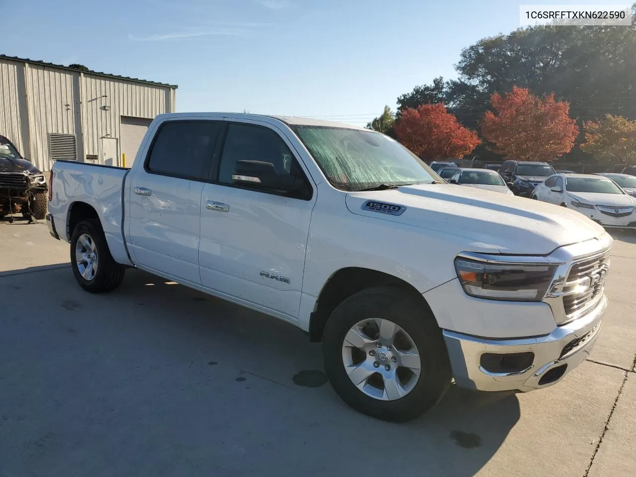 2019 Ram 1500 Big Horn/Lone Star VIN: 1C6SRFFTXKN622590 Lot: 77259004