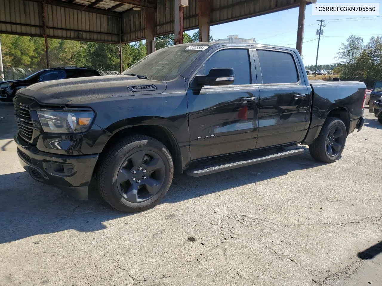 2019 Ram 1500 Big Horn/Lone Star VIN: 1C6RREFG3KN705550 Lot: 77303354